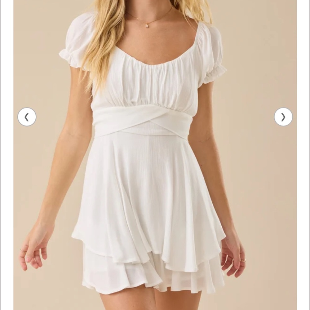 Altar'd State White Ruffle Romper